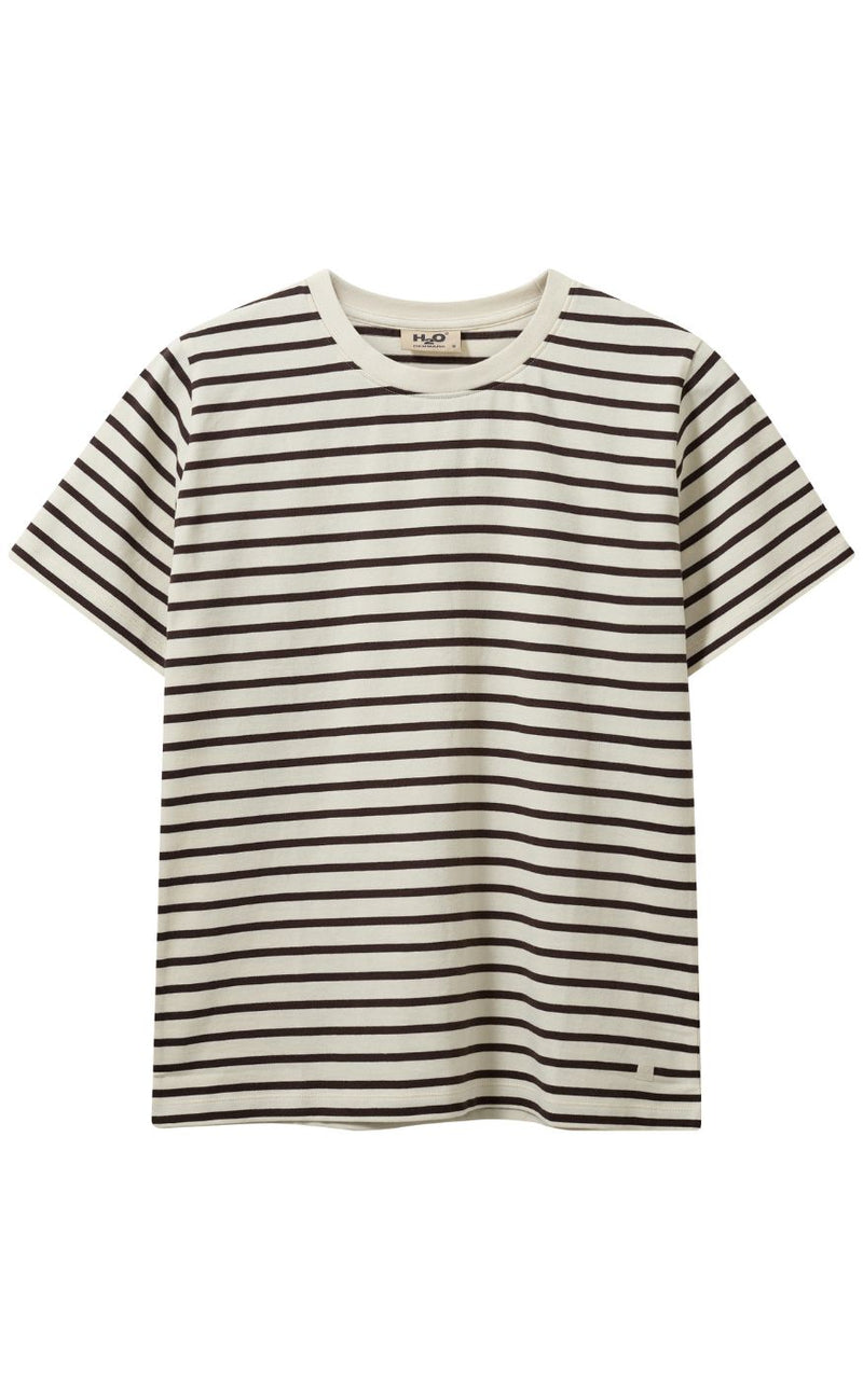 H2O T-Shirt - Skagen Striped - Cream White/Brown
