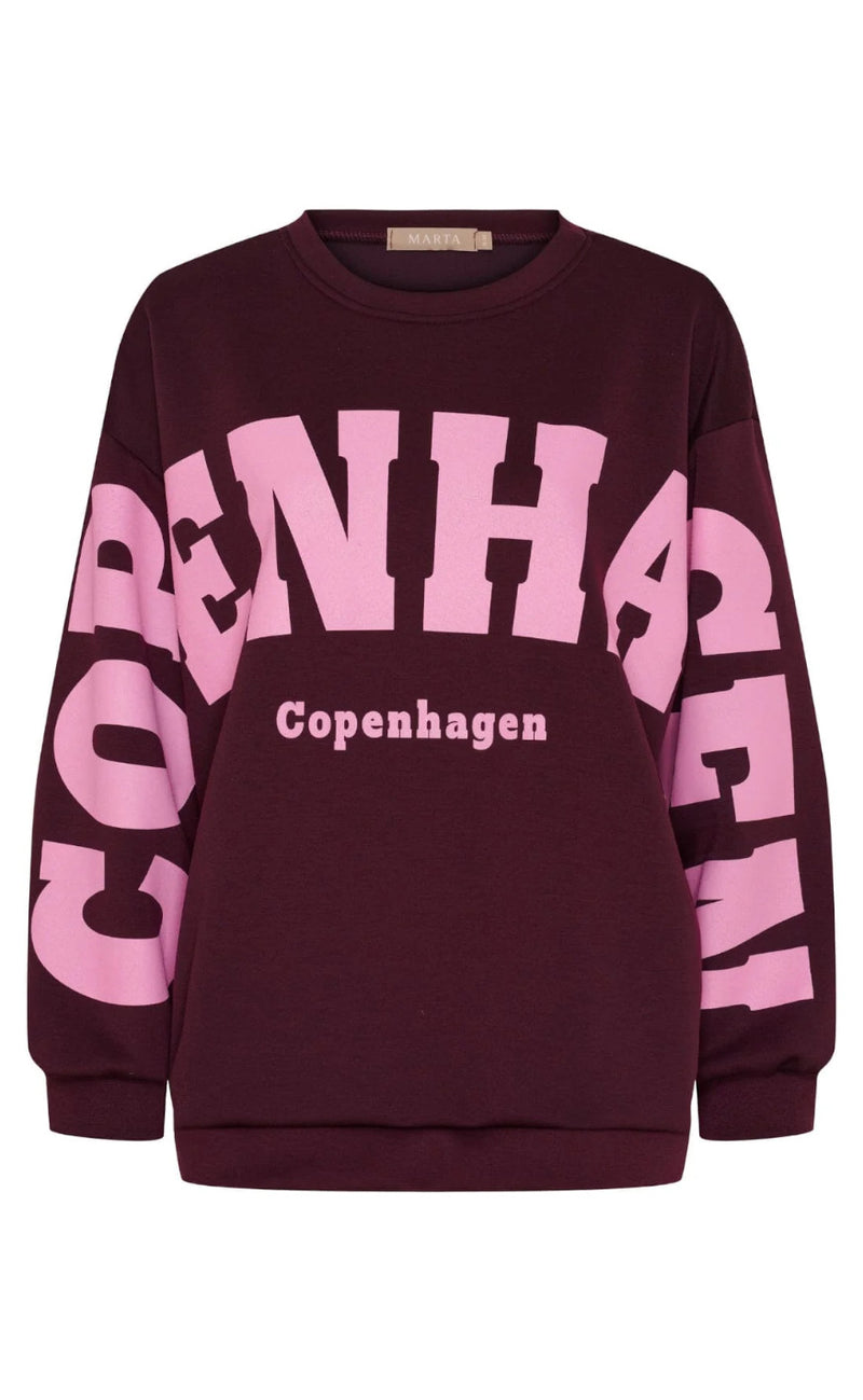 Marta Du Chateau Sweatshirt - Hibiscus - Bordeaux
