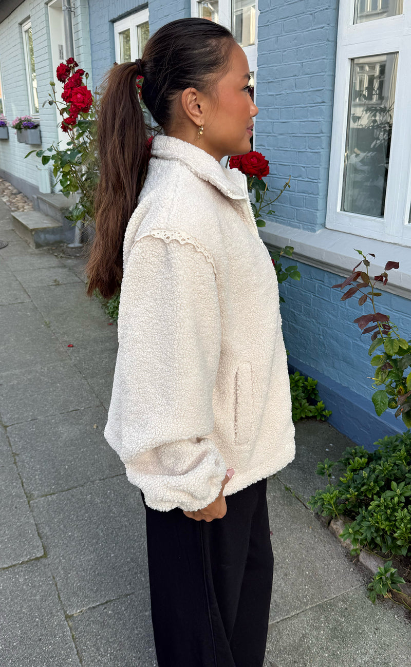 Say INA Copenhagen Fleece Jakke - Fia - Off White