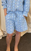 Continue Shorts - Lis - Blue Embrodery