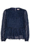 A-View Bluse - Elina - Navy