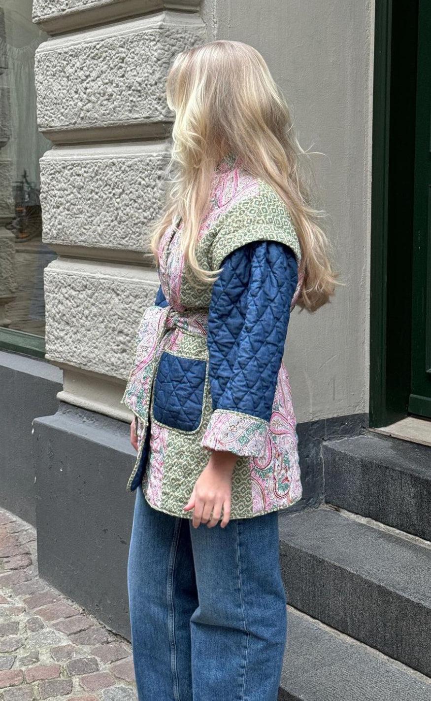 A-View Jakke - Katie - Denim/Print