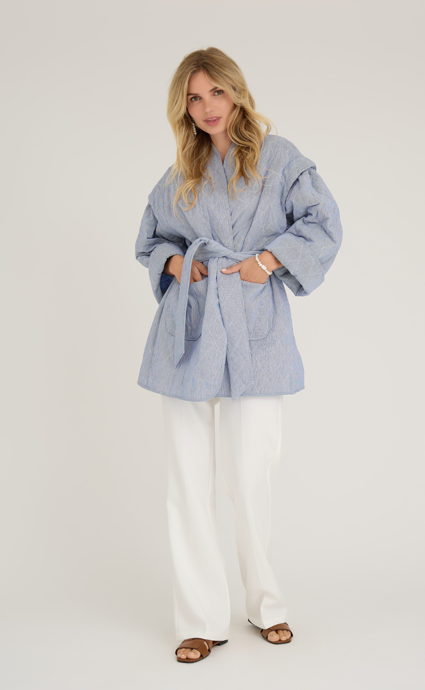 A-View Jakke - Katie Quit - Navy/White