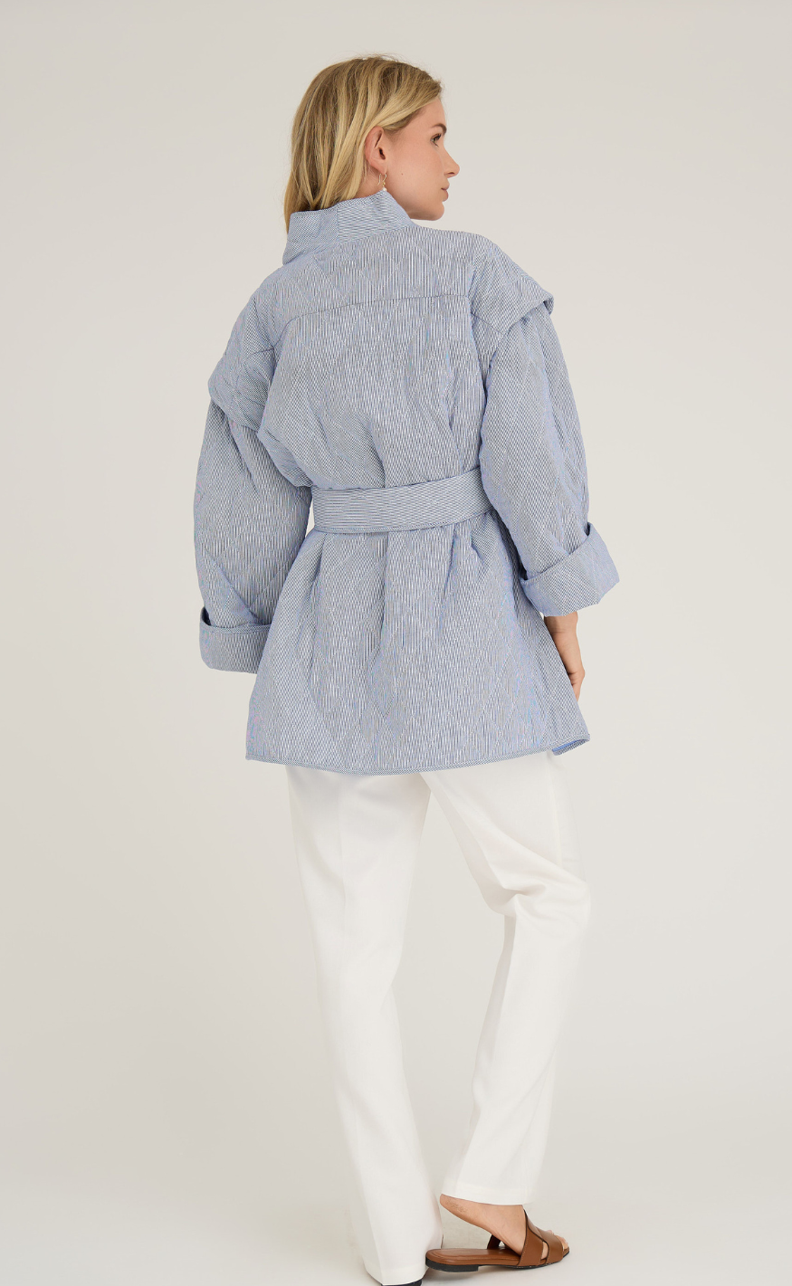 A-View Jakke - Katie Quit - Navy/White