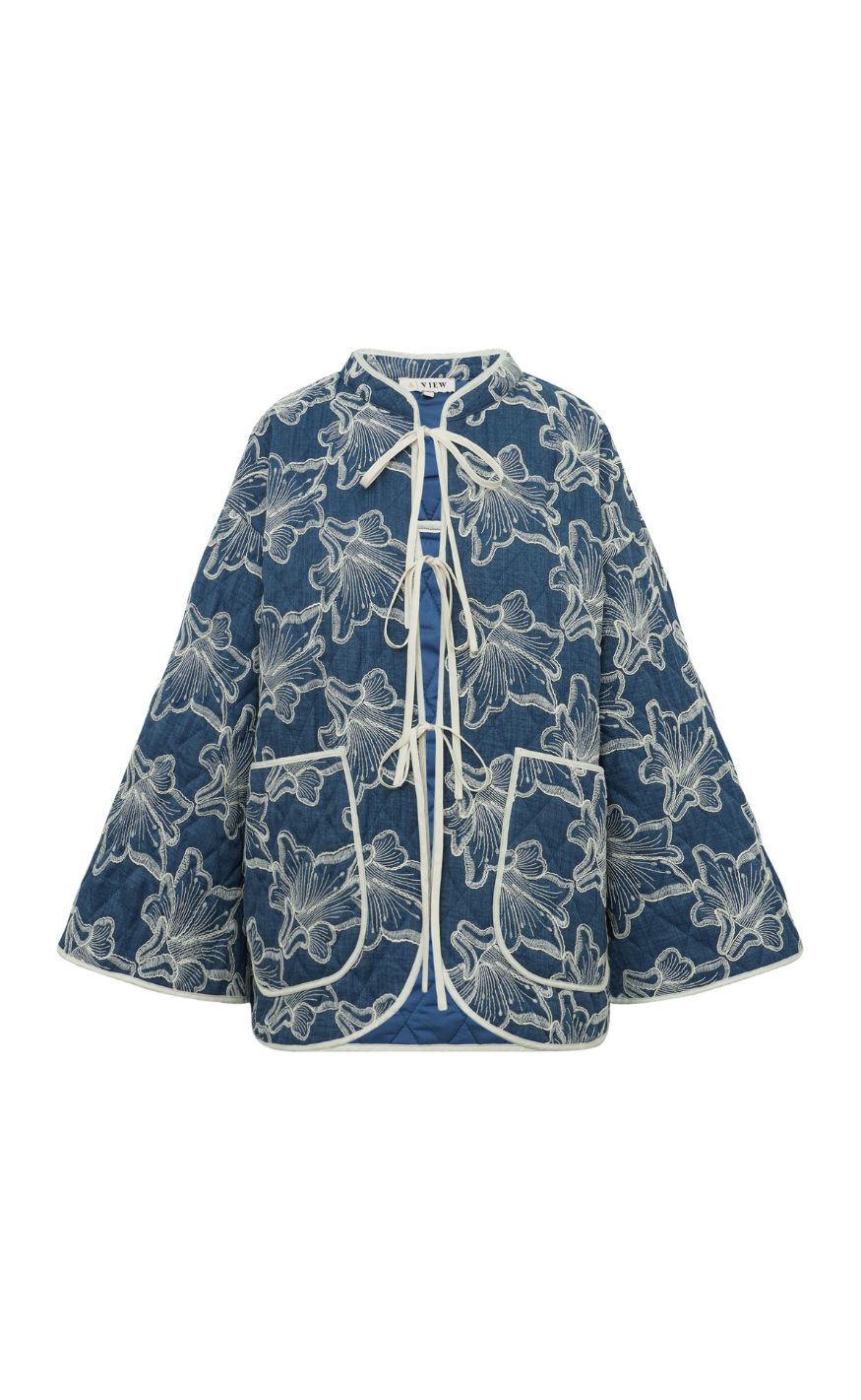 A-View Jakke - Severin - Blue/Off White