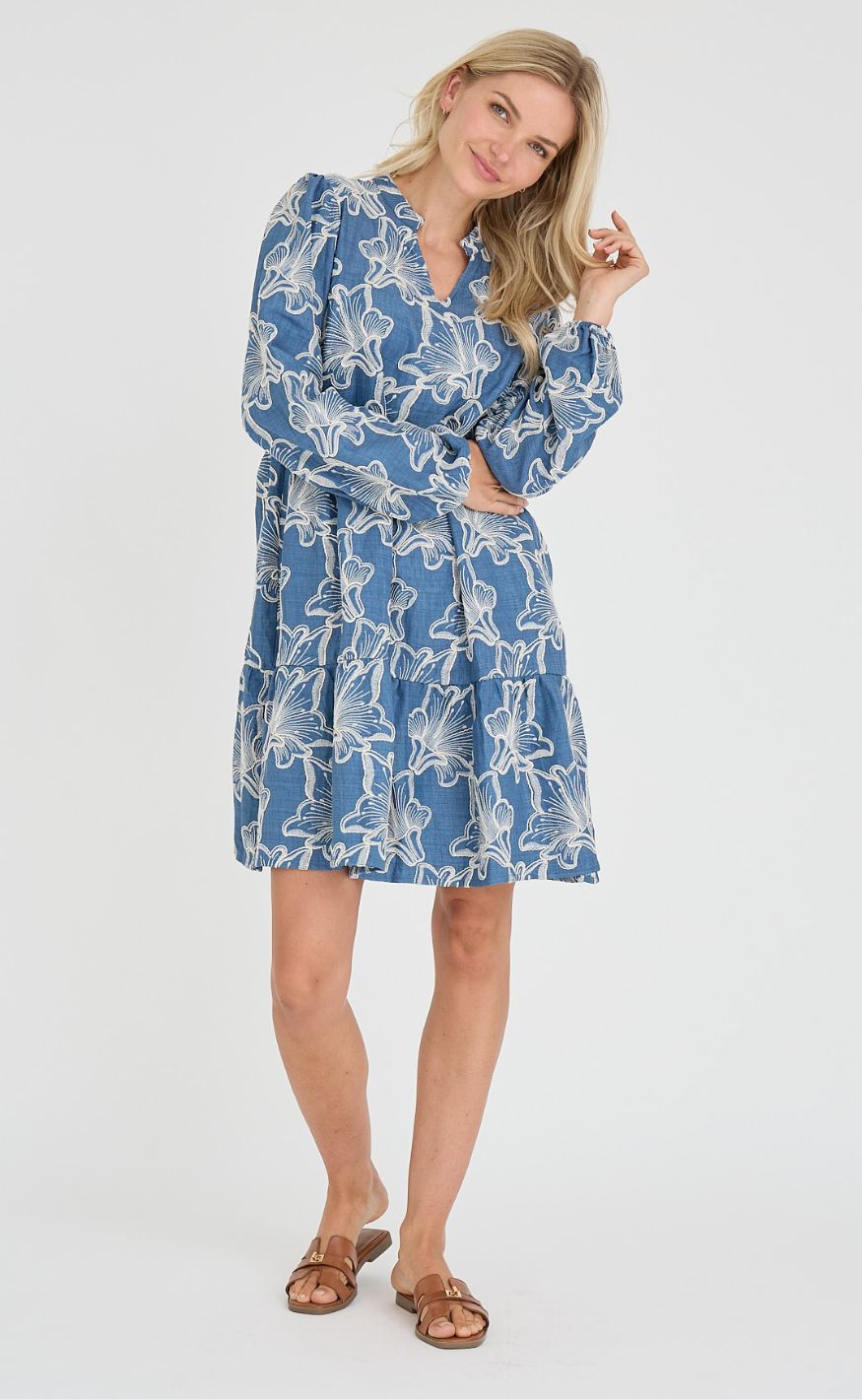 A-View Kjole - Adina - Denim Blue