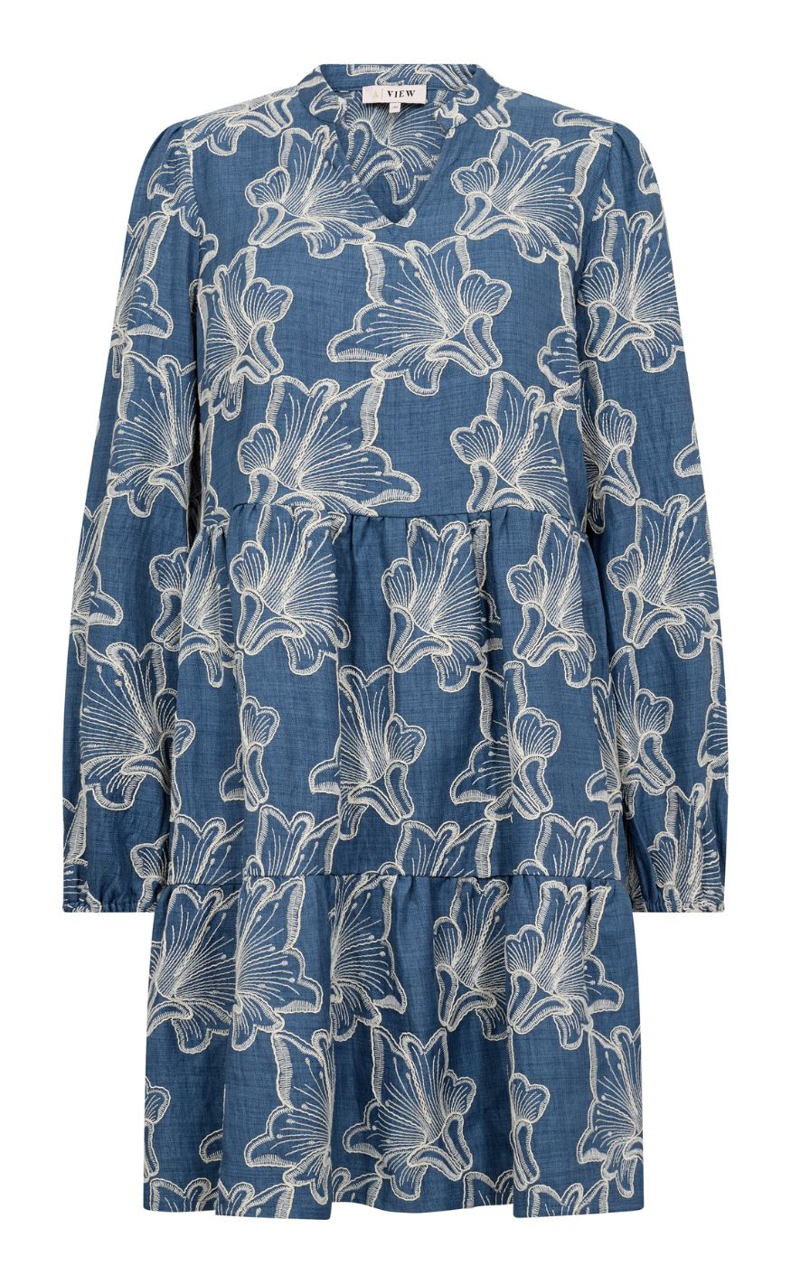 A-View Kjole - Adina - Denim Blue