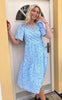 A-View Kjole - Caisa - Blue Printet