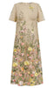 A-View Kjole - Fuschia Midi - Sand/Yellow
