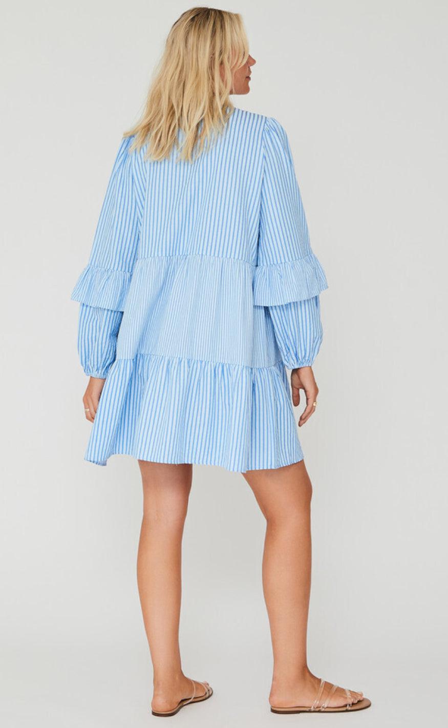 A-View Kjole - Karin - Blue/White Stripe