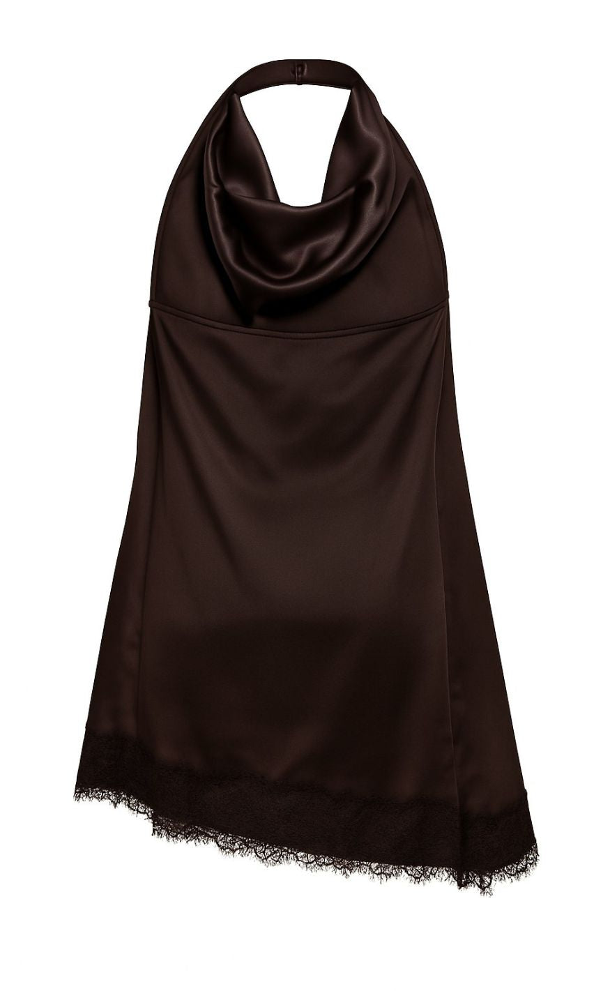 A-View Kjole - Katti Asymetric - Dark Brown