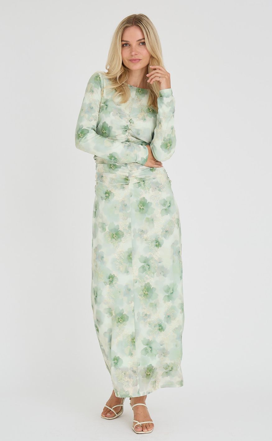 A-View Kjole - Selmina - Dusty Green