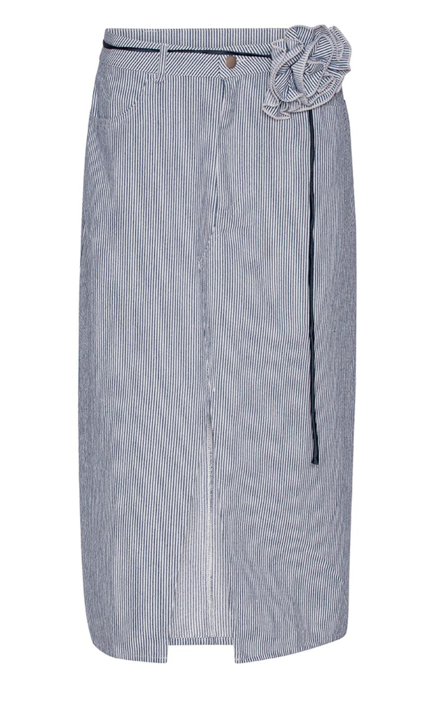 A-View Nederdel - Kana - Blue/White Stripe
