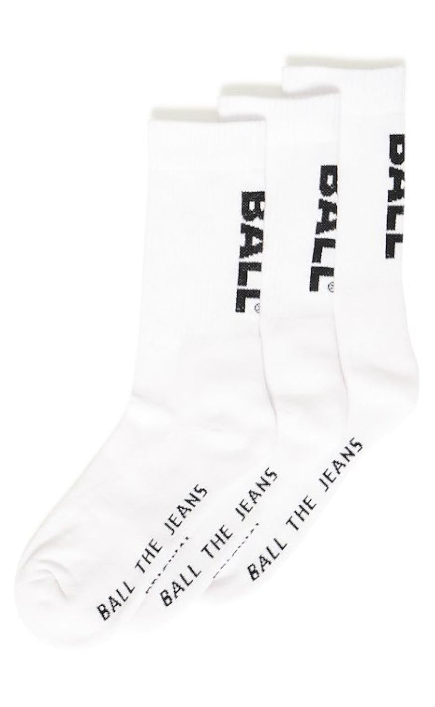 BALL Original Strømper - 3 Pack Dibase - White/Black