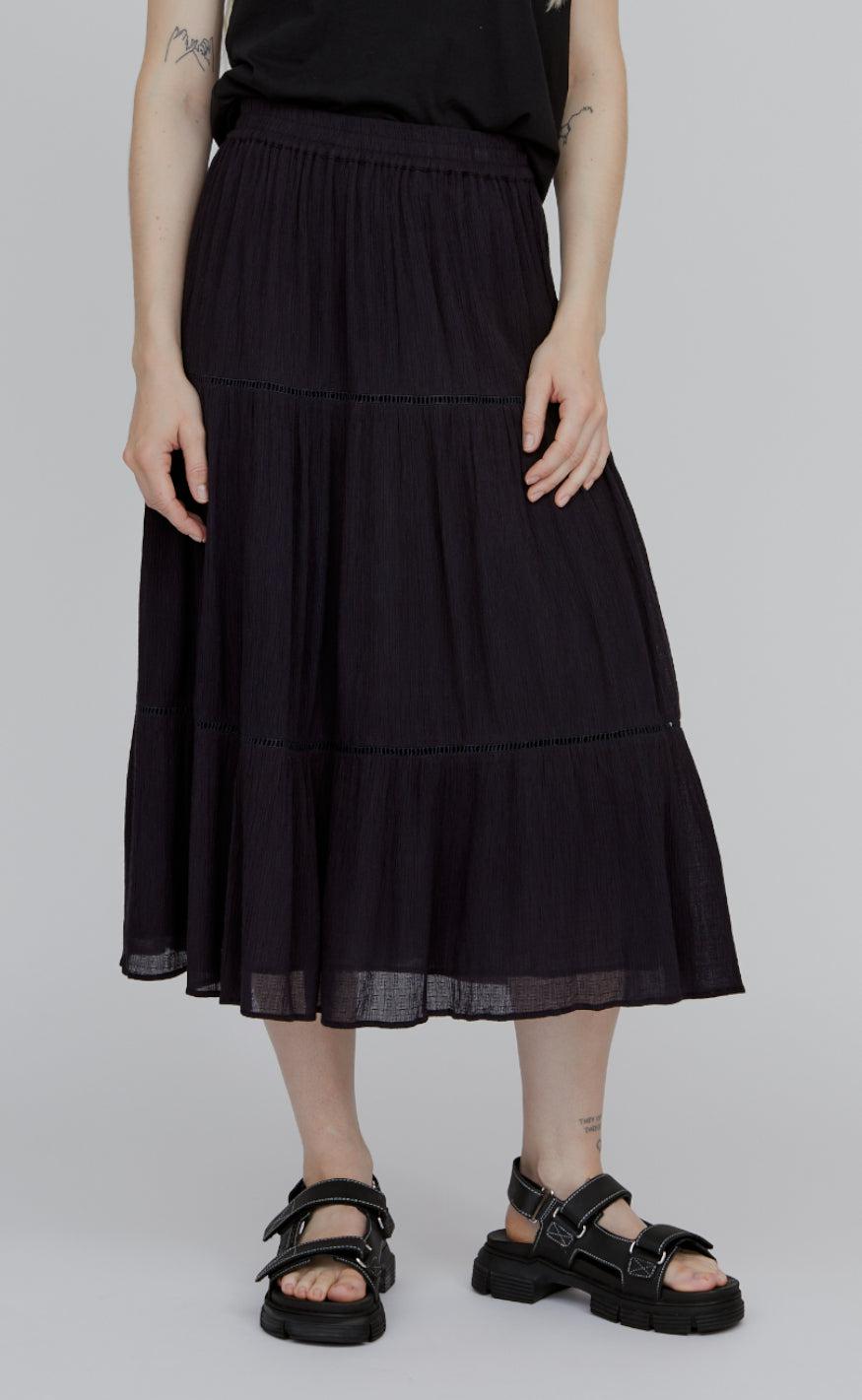 Basic Apparel Nederdel - Azela - Black