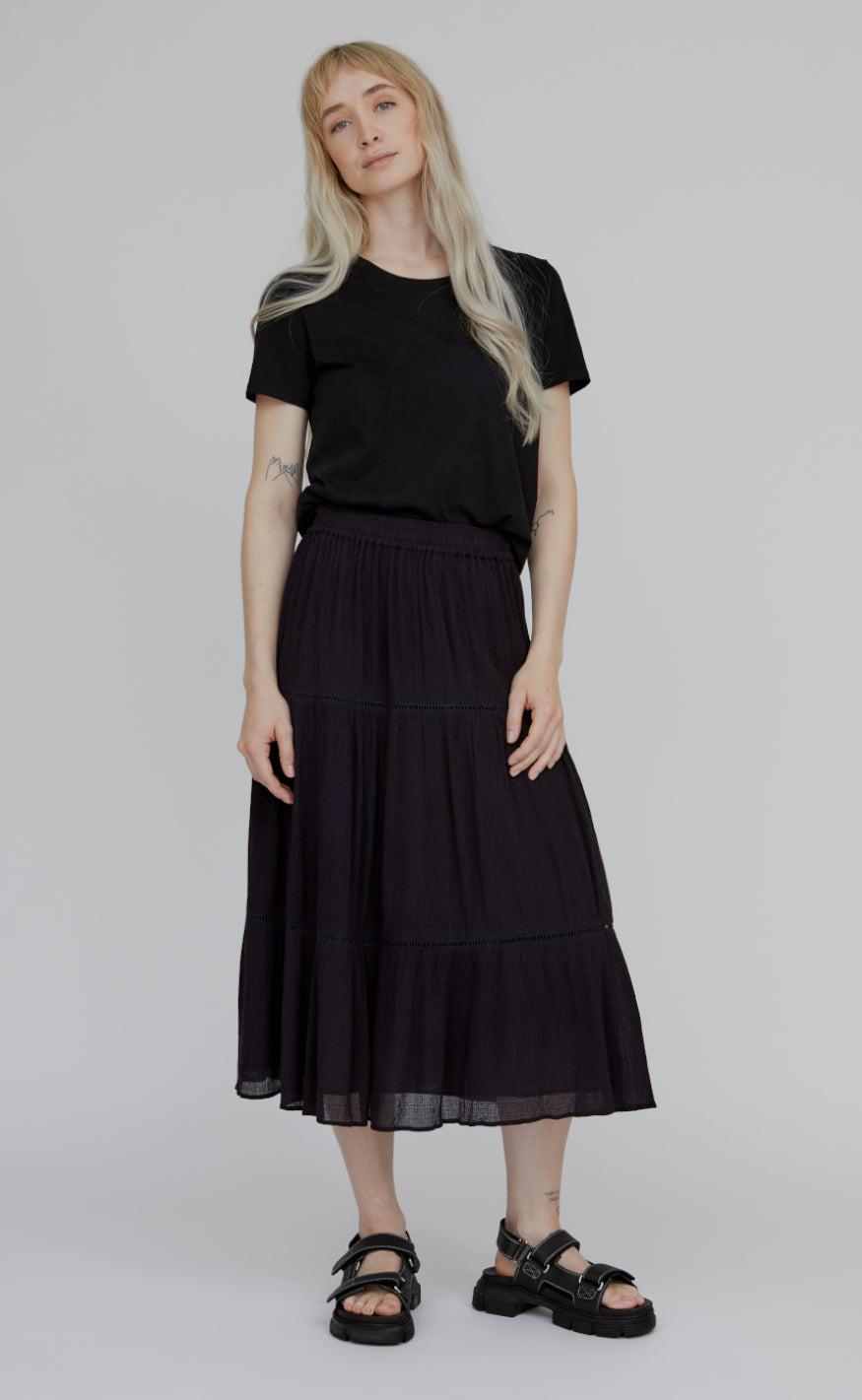 Basic Apparel Nederdel - Azela - Black