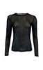 Black Colour Bluse - Annie Mesh - Black