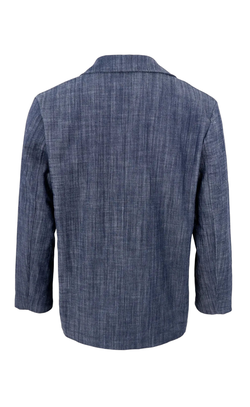 Black Colour Blazer - Box - Navy Denim