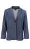 Black Colour Blazer - Box - Navy Denim