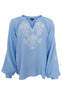 Black Colour Bluse - Bali - Sky Blue