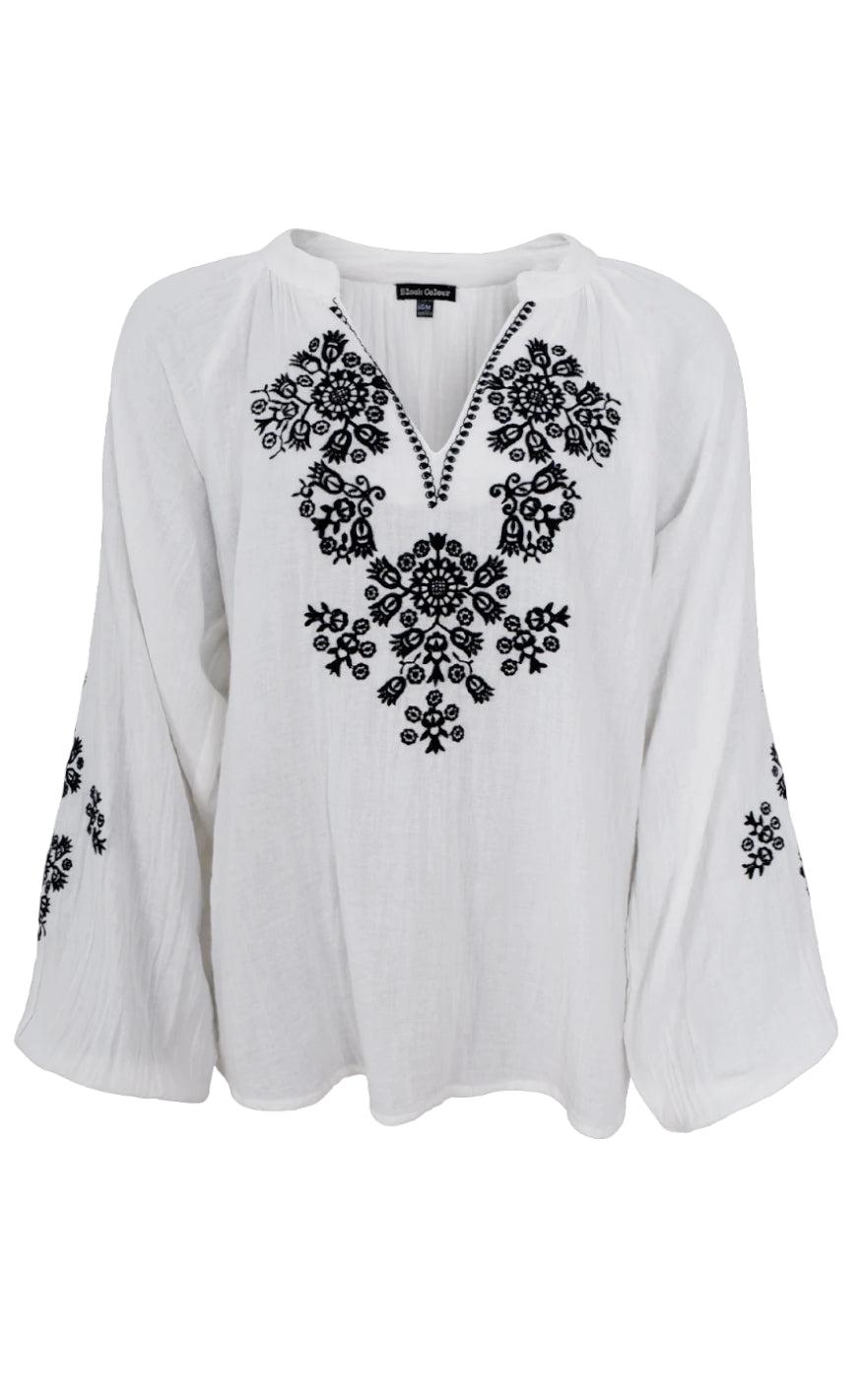 Black Colour Bluse - Bali - White