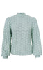 Black Colour Bluse - Eleonora - Pastel Green