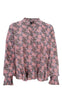 Black Colour Bluse - Flora Ruffle - Grey Fanny