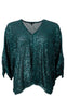 Black Colour Bluse - Glam - Bottle Green