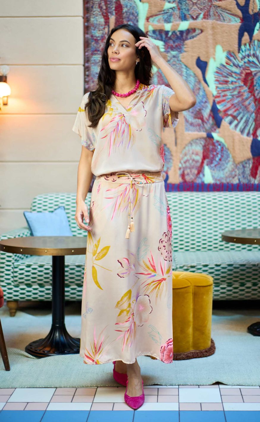 Black Colour Bluse - Luna Andrea S/S - Poppy Rose