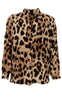 Black Colour Bluse - Luna Kaftan - Golden Leopard