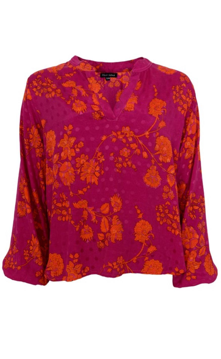 Black Colour Bluse - Luna - Lily Bloom