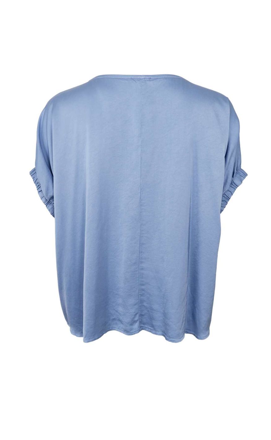 Black Colour Bluse - Mabel - Dust Blue