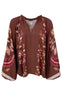 Black Colour Bluse - Marigold - Coffee