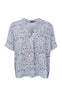 Black Colour Bluse - Melina SS Linen - Floral