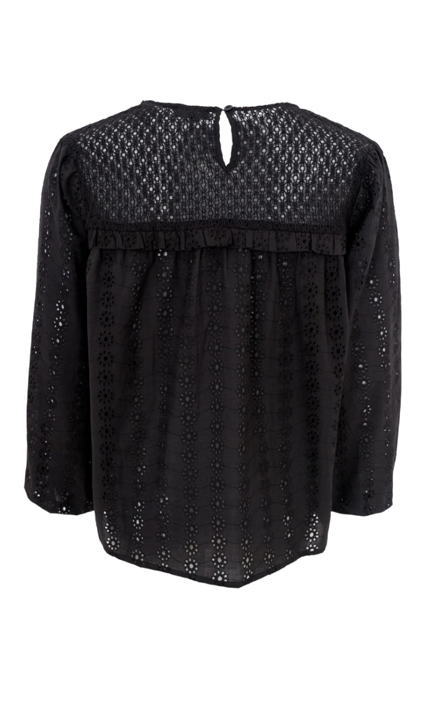 Black Colour Bluse - Paige - Black