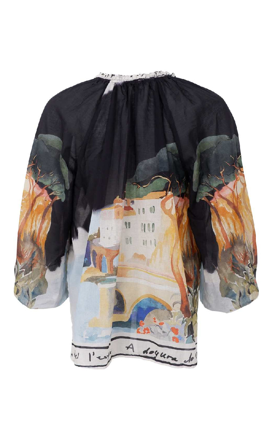 Black Colour Bluse - Riviera - Black