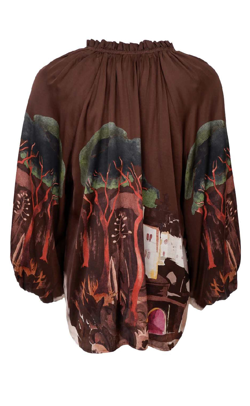 Black Colour Bluse - Toscana - Coffee