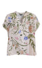 Black Colour Bluse - Zennia - Champagne Flower