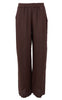 Black Colour Bukser - Melina Wide Linen - Coffee