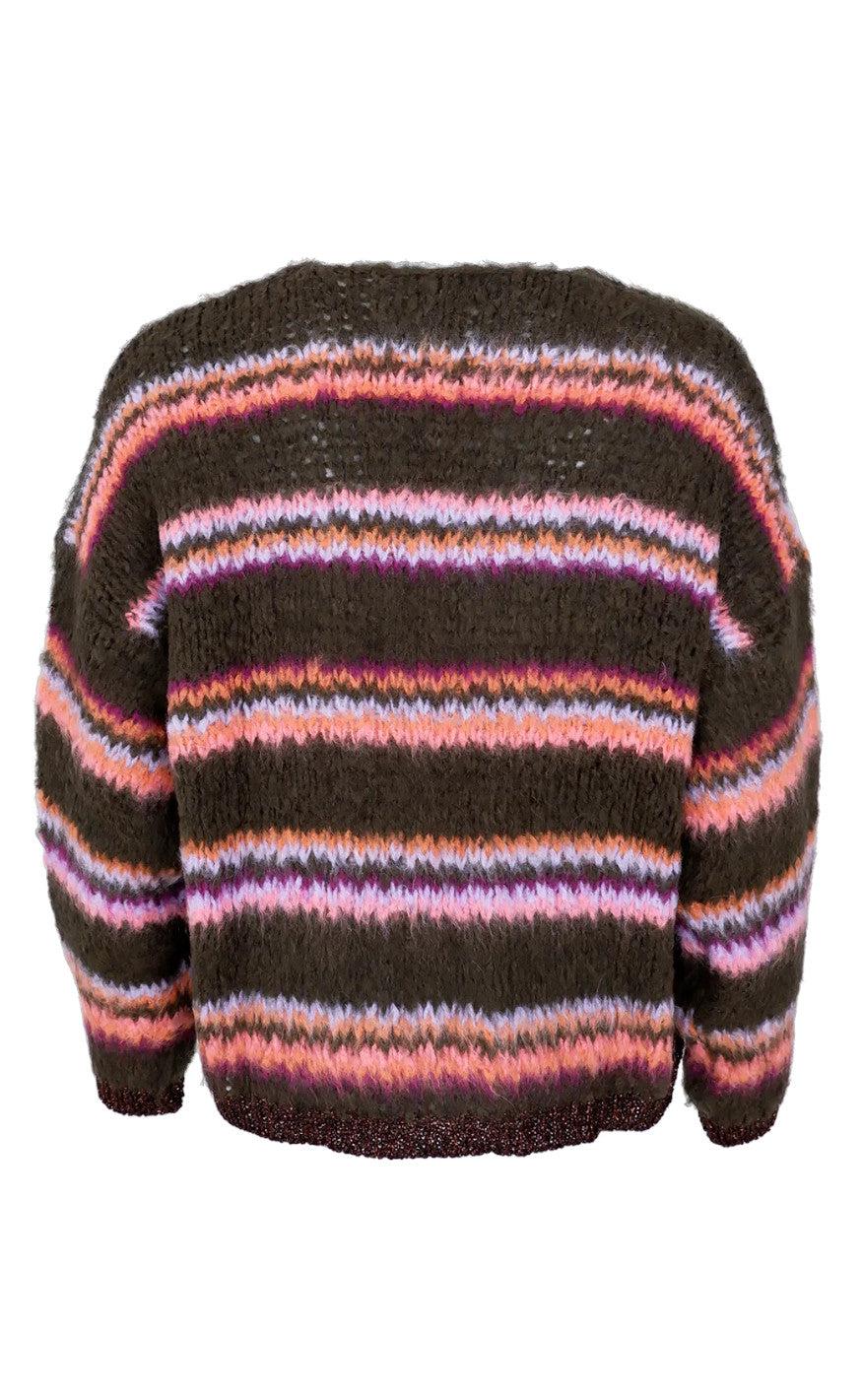 Black Colour Cardigan - Cayenne - Brown