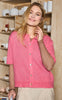 Black Colour Cardigan - Dell SS - Raspberry