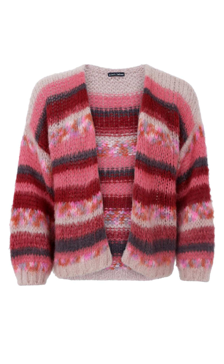 Black Colour Cardigan - Fontana - Berry