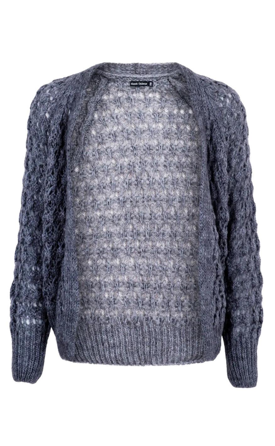 Black Colour Cardigan - Trinity - Grey