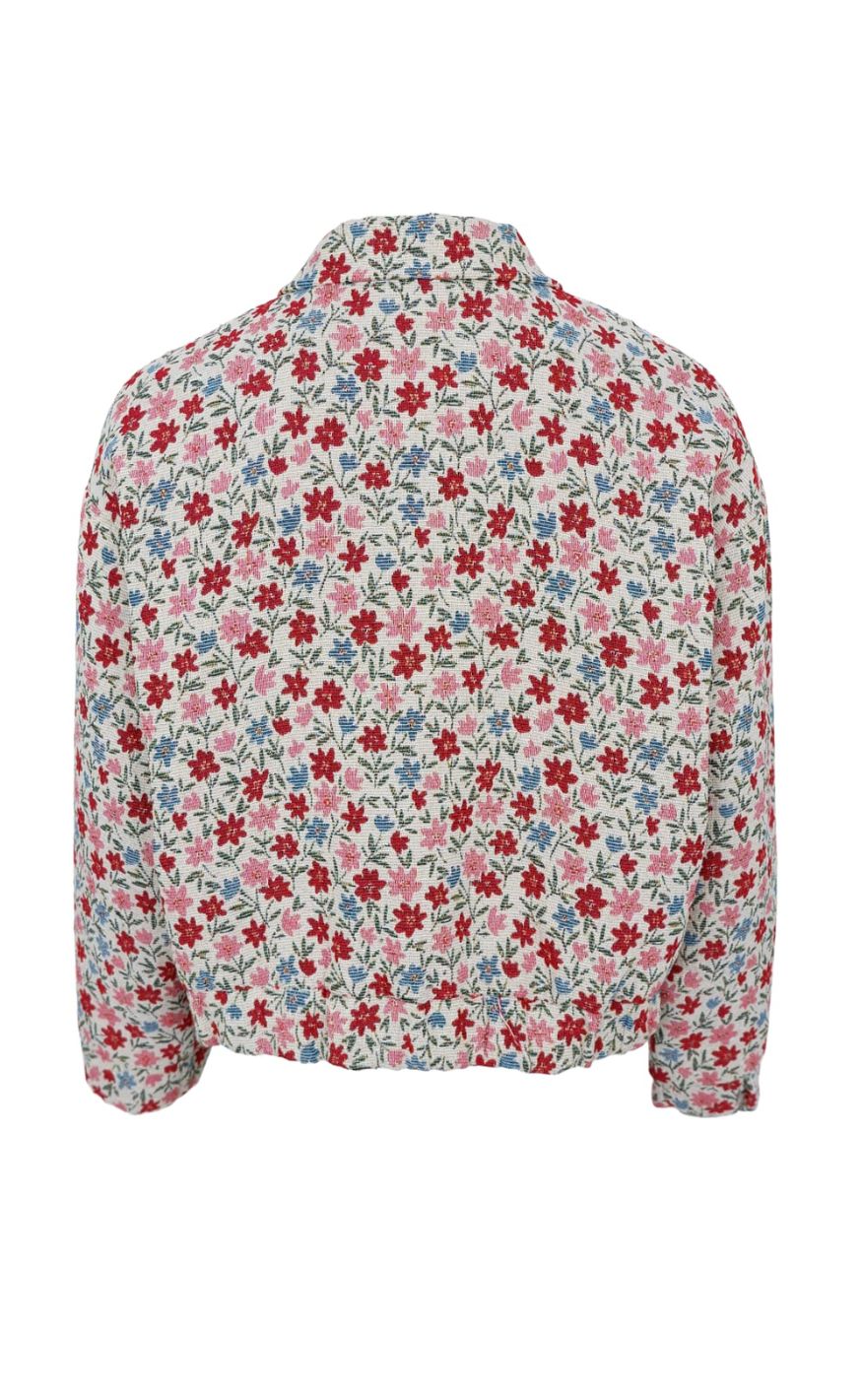 Black Colour Jakke - Fairyrose - Summer Floral