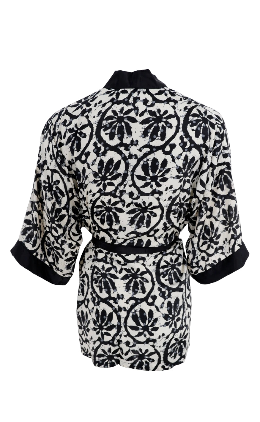 Black Colour Kimono - Luna - Black Lily