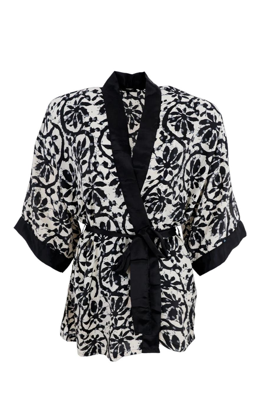 Black Colour Kimono - Luna - Black Lily