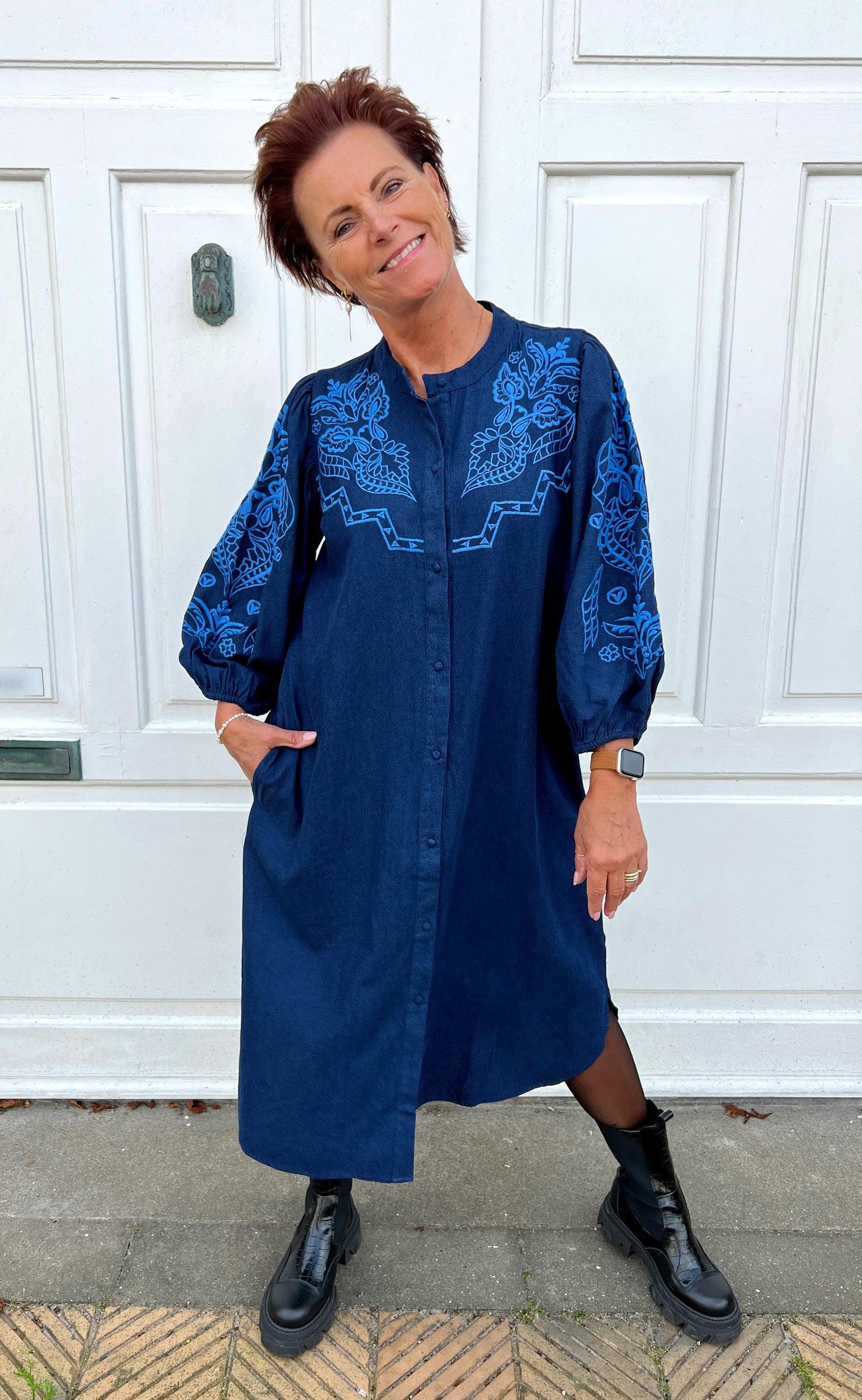 Black Colour Kjole - Fiona - Denim