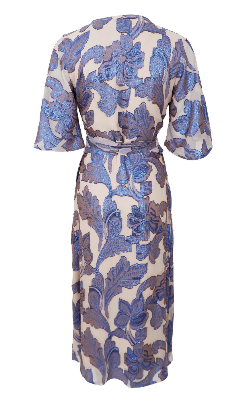 Black Colour Kjole - Kenzie Wrap - Blue