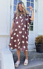 Black Colour Kjole - Mabel - Mocca Dot