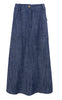 Black Colour Nederdel - Box - Navy Denim
